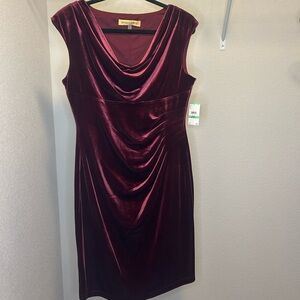 Burgundy Velvet Cocktail Dress NWT